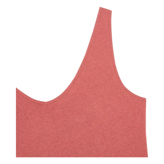 Women's cotton and linen tank top  | Terracotta