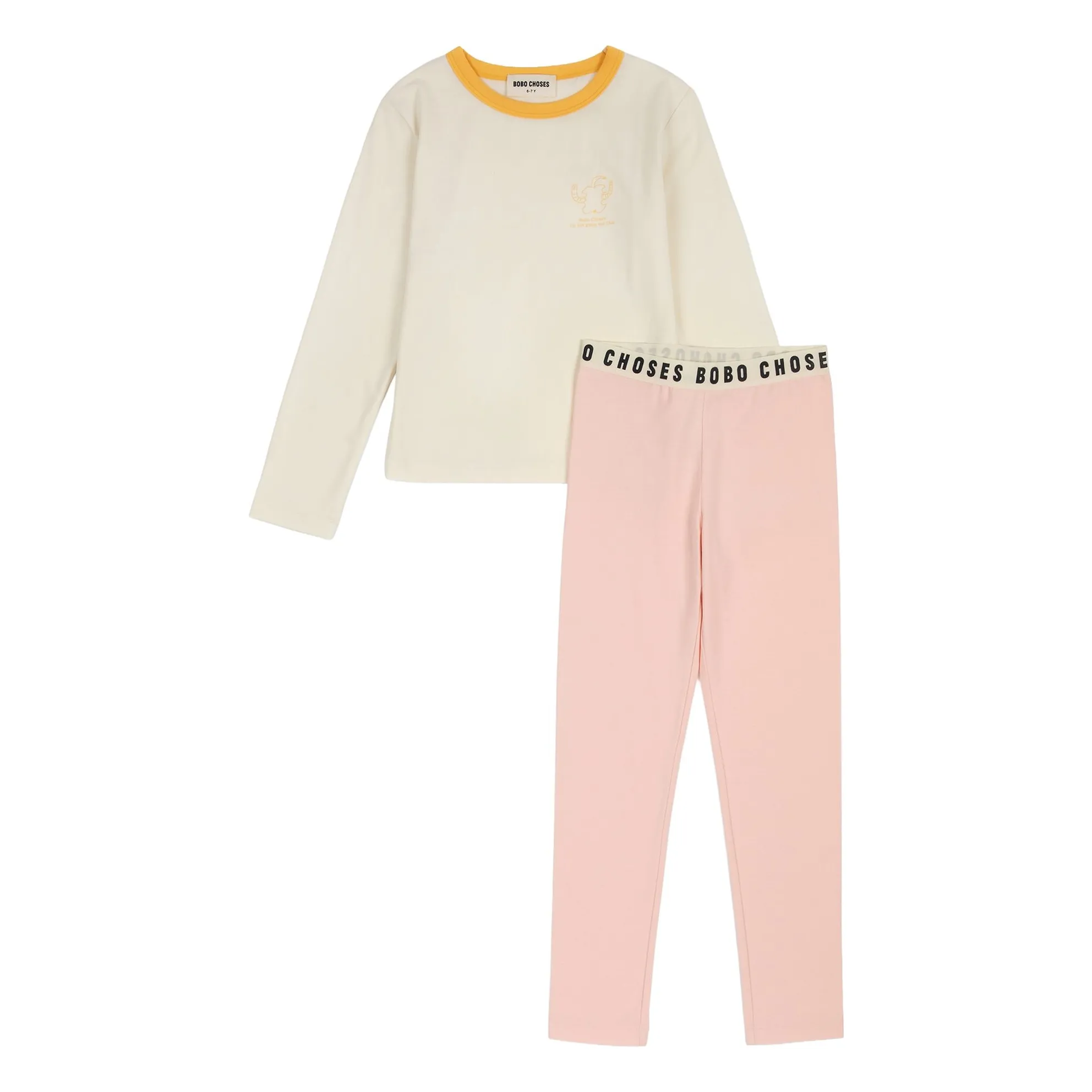 Bobo Choses Pink Green Modal And Organic Cotton Pyjamas