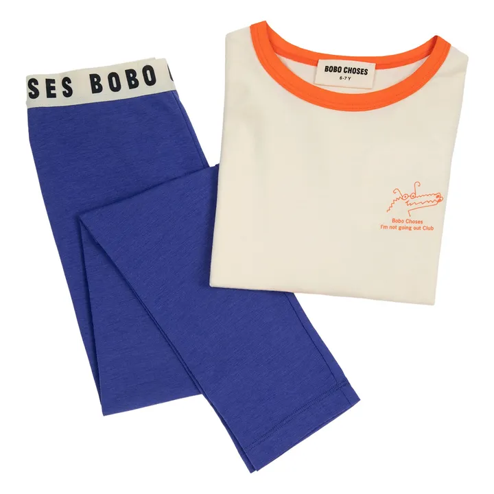 Pyjama Crocodile Modal et Coton Bio | Bleu roi- Image produit n°2