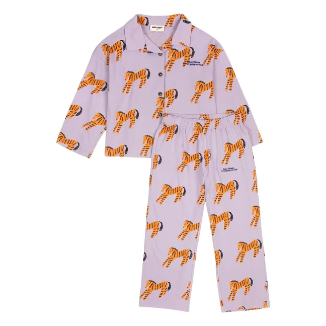 Pijama de algodón ecológico Zebra | Lavanda