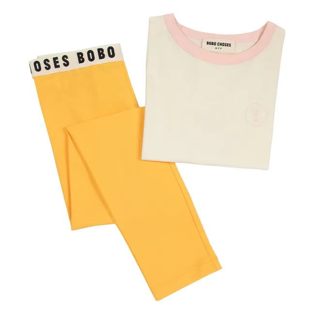 Pijama de modal y algodón orgánico | Amarillo Mostaza