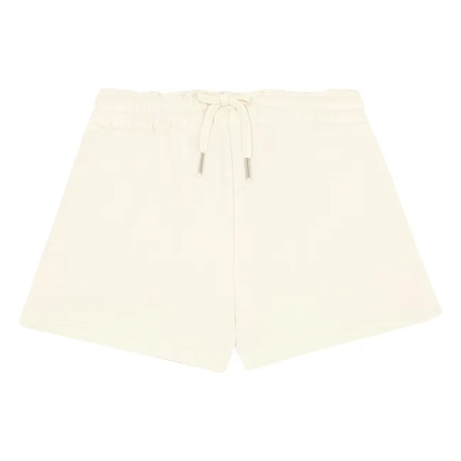 Girl's organic fleece shorts | Ecru