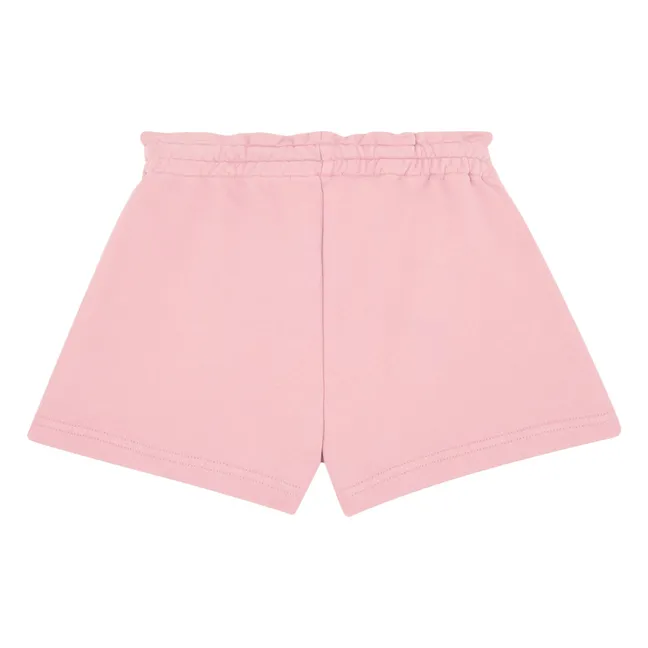 Girl's organic fleece shorts | Powder pink