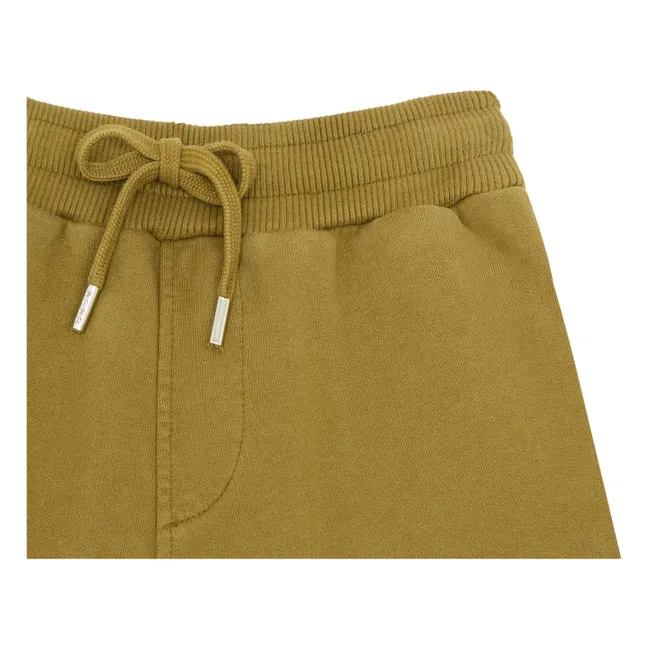 Pantaloncini da ragazzo in cotone biologico  | Verde militare