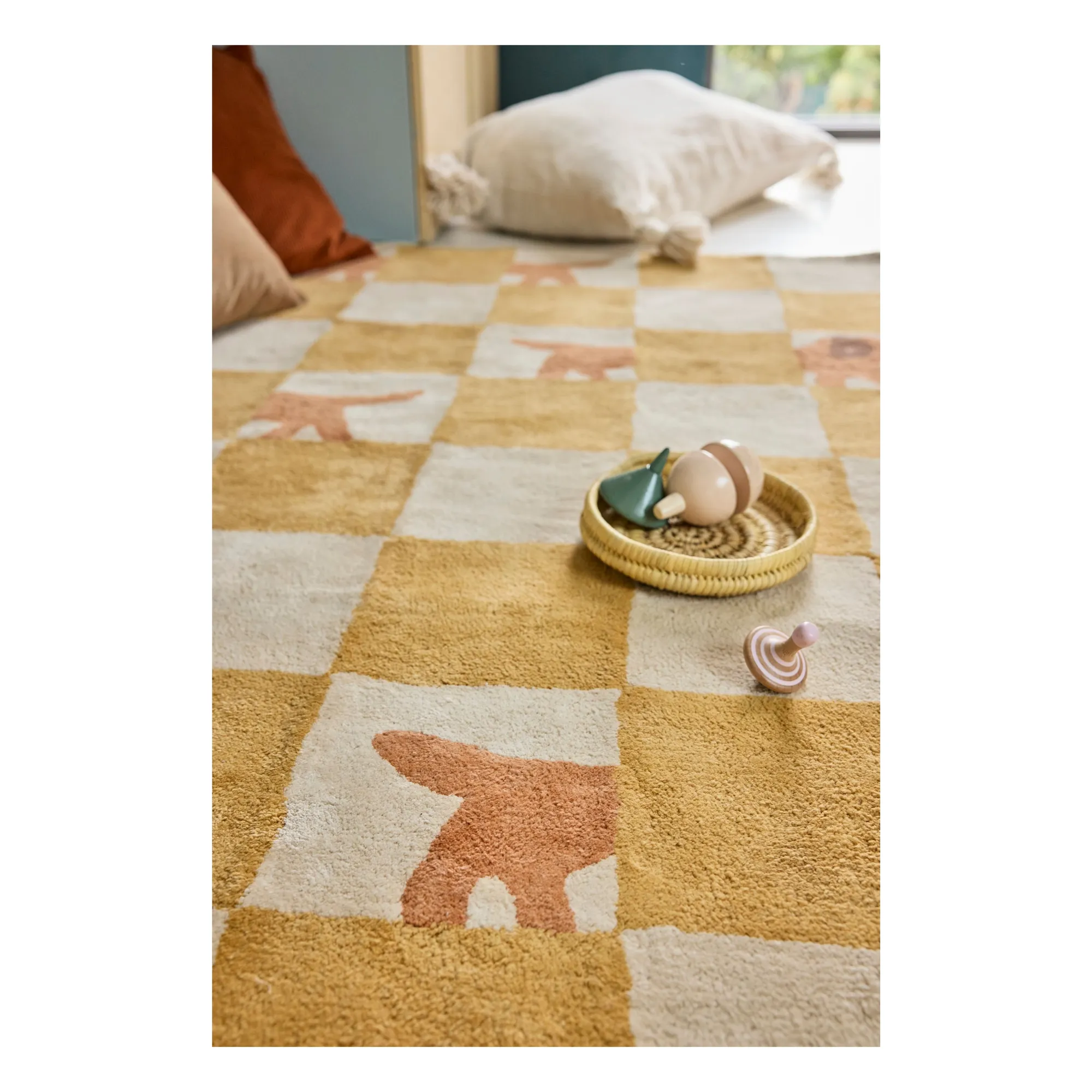 Tapis Walter Damier | Ocre- Image produit n°6