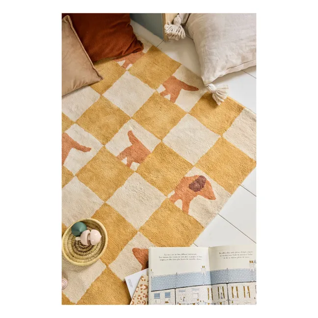 Walter Damier rug | Ochre