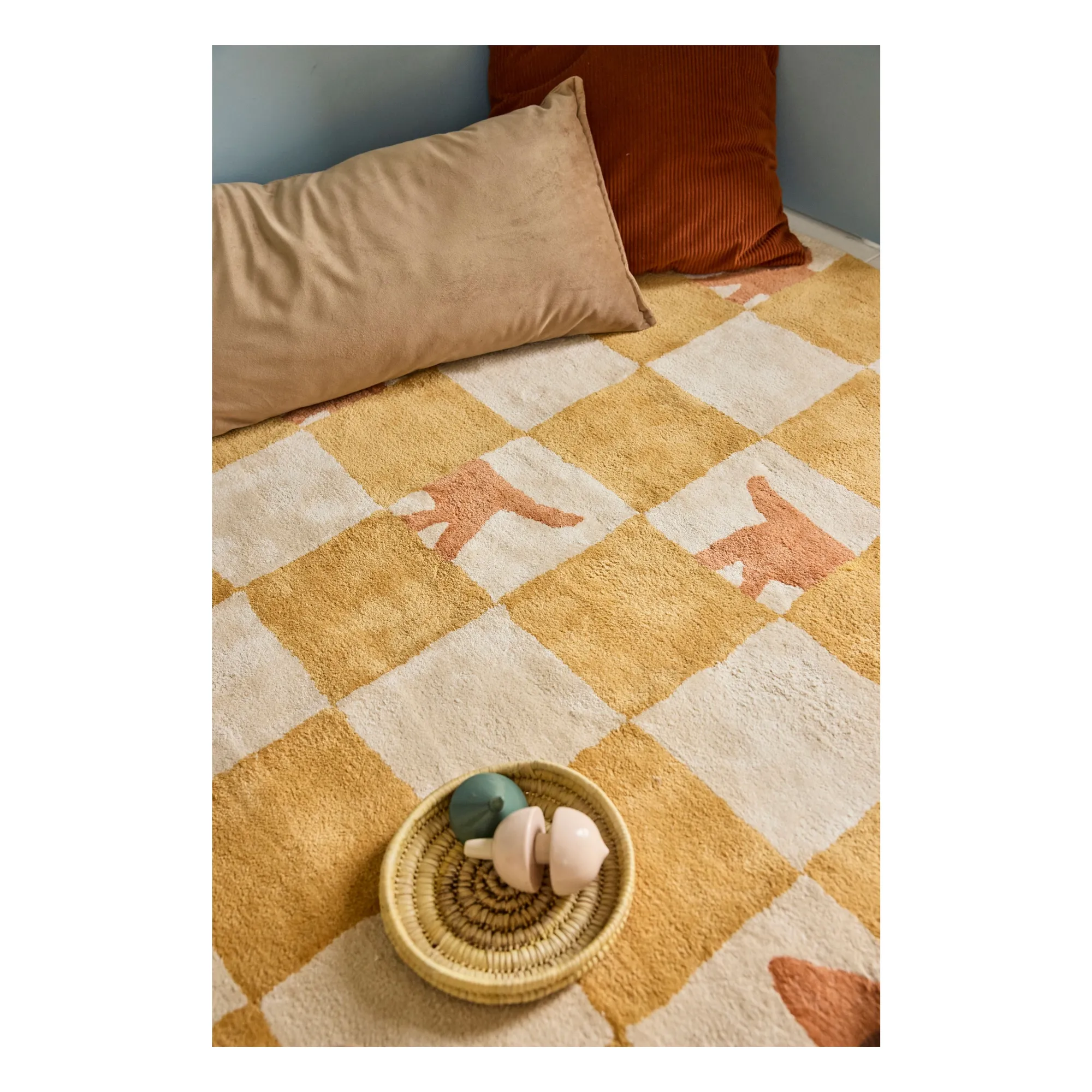 Tapis Walter Damier | Ocre- Image produit n°4