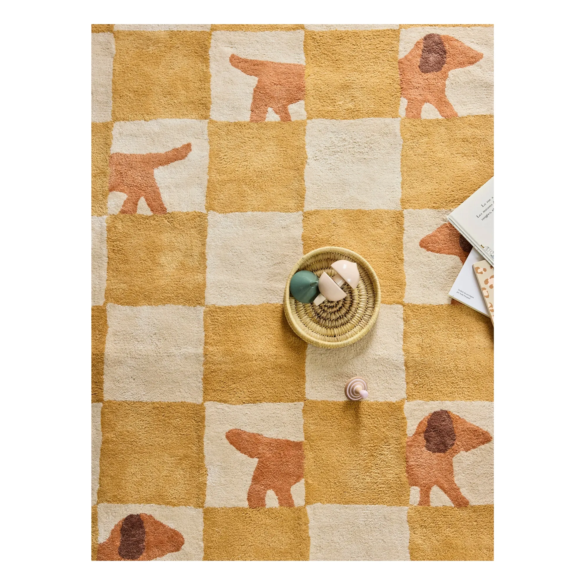 Tapis Walter Damier | Ocre- Image produit n°3