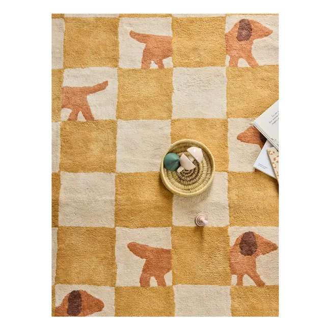 Walter Damier rug | Ochre