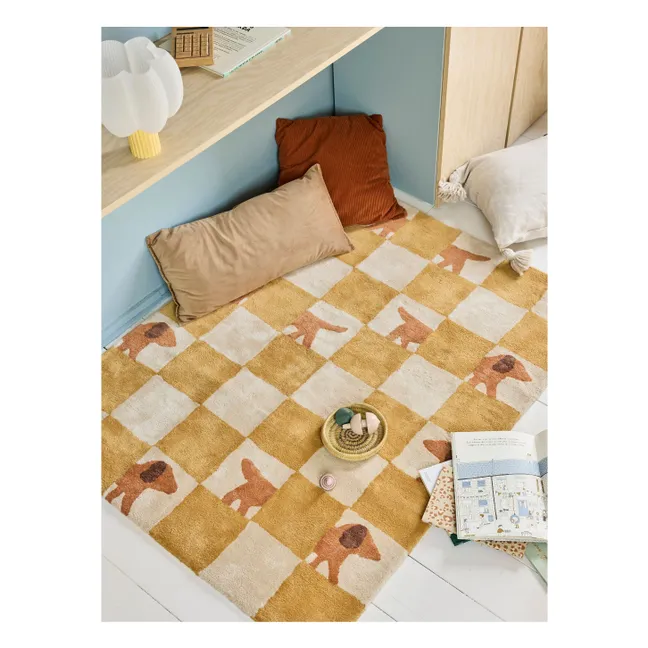 Walter Damier rug | Ochre