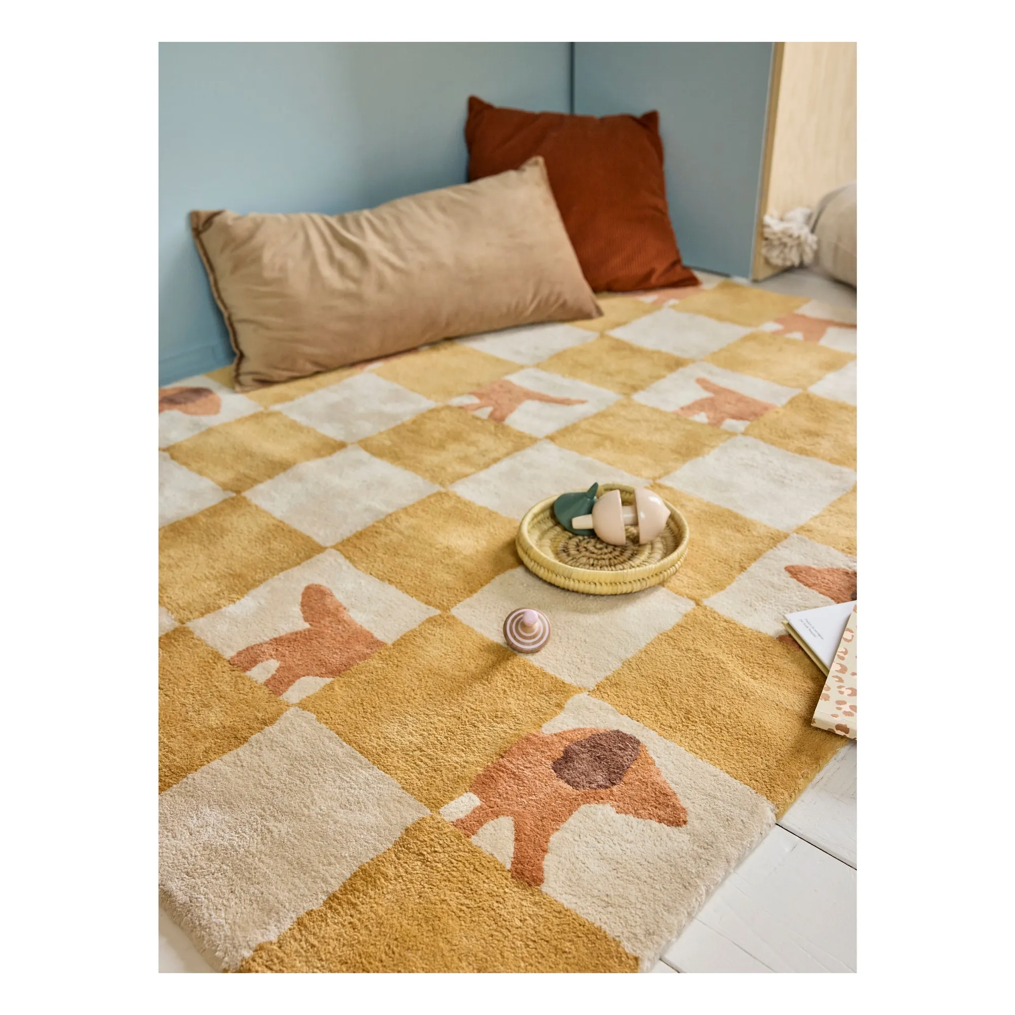 Tapis Walter Damier | Ocre- Image produit n°1
