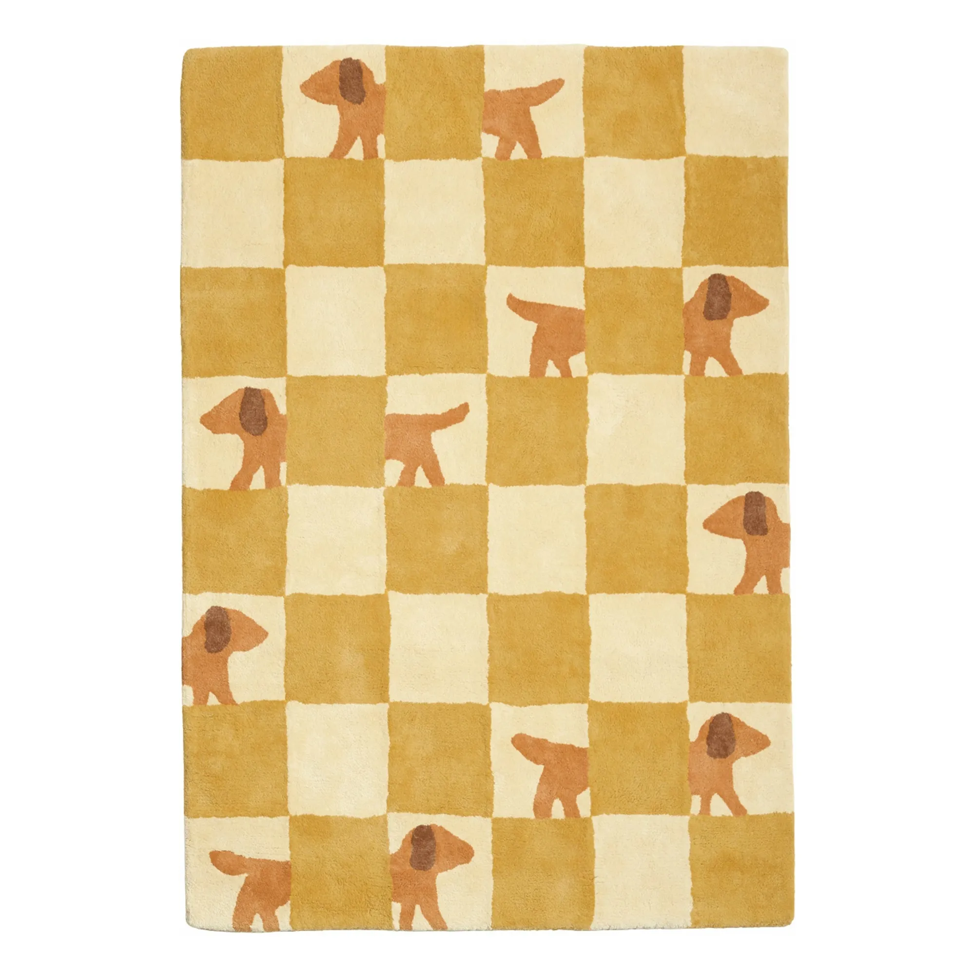 Tapis Walter Damier | Ocre- Image produit n°0