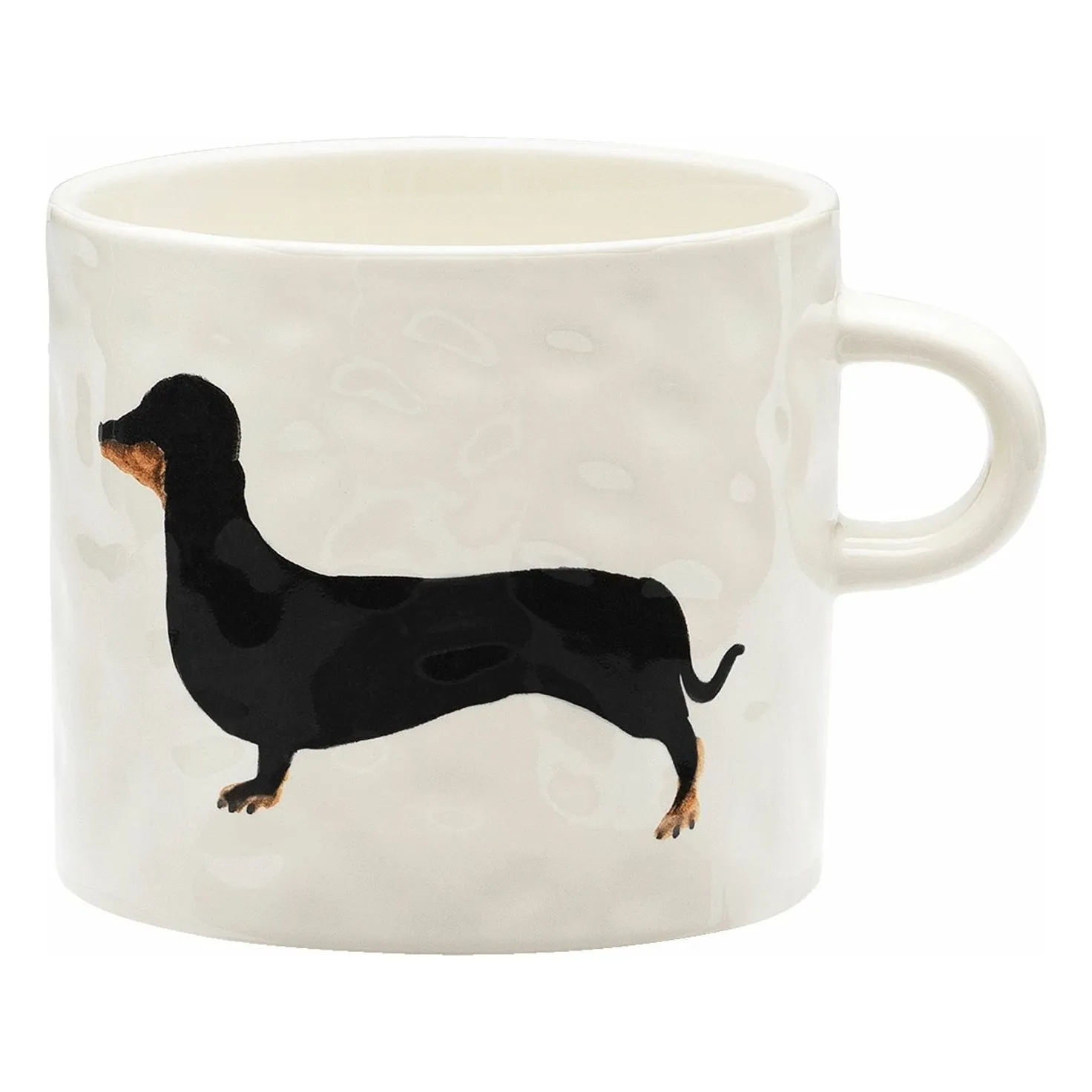 Anna + Nina White Dachshund Mug