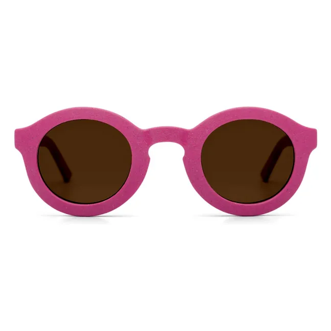 Round Sunglasses | Raspberry red