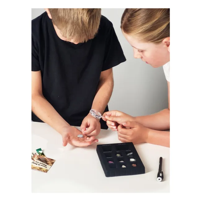 Caja de piedras preciosas y cristales