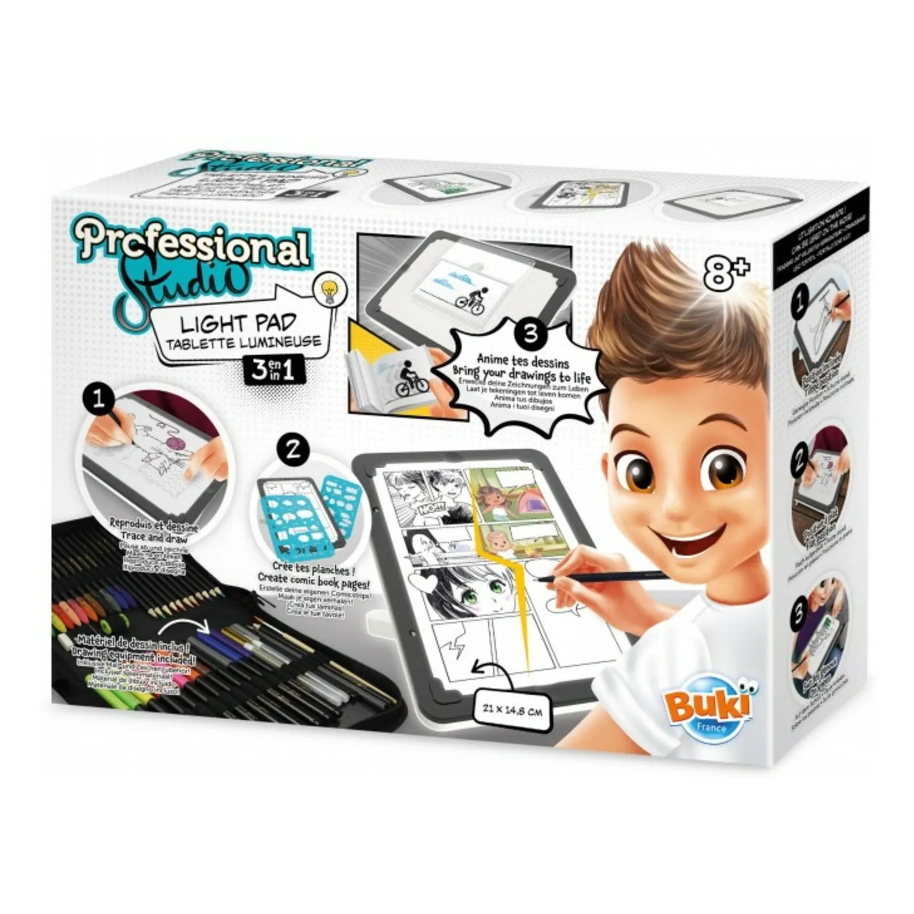 Buki Multicoloured 3-In-1 Illuminated Drawing Tablet