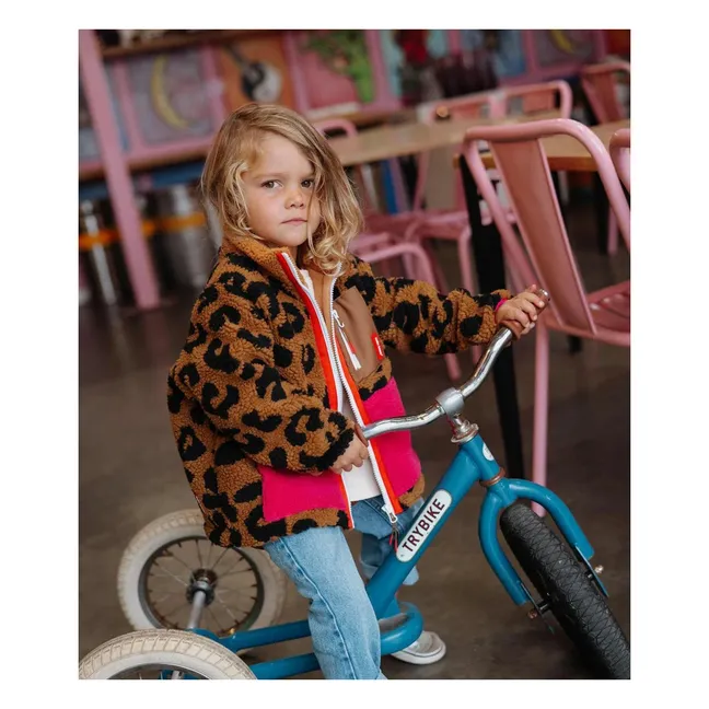 Fleecejacke Leopard | Braun