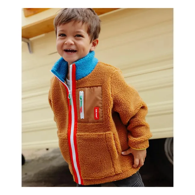 Giacca in pile color cammello | Marrone