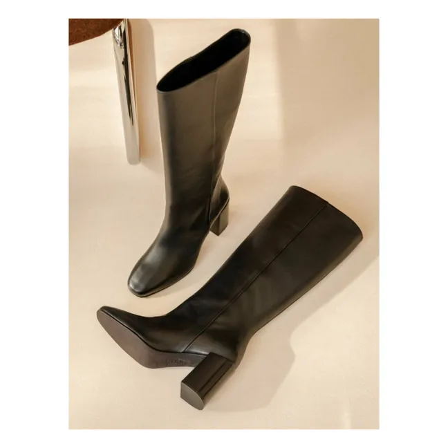 Bottes Hisaé Cuir d'Agneau | Noir