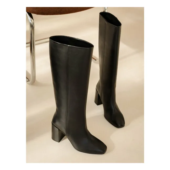 Hisaé Lamb leather boots | Black