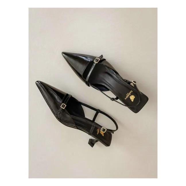Reem Creased patent leather pumps | Black