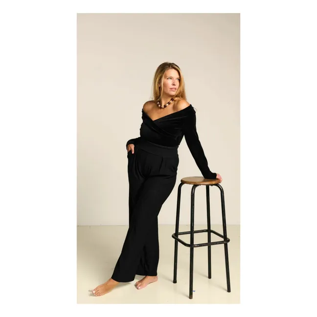 Body Gabrielle Velours | Noir
