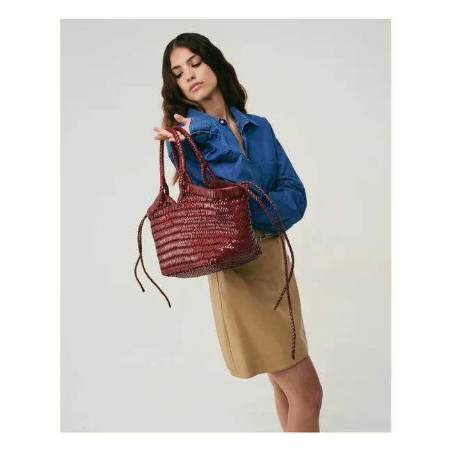 Cabas Crudelia Cuir | Rouge foncé