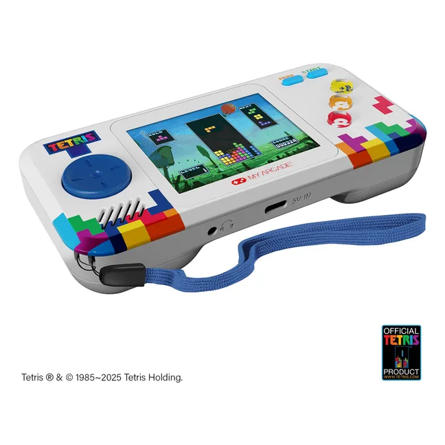 Game console with Tetris case