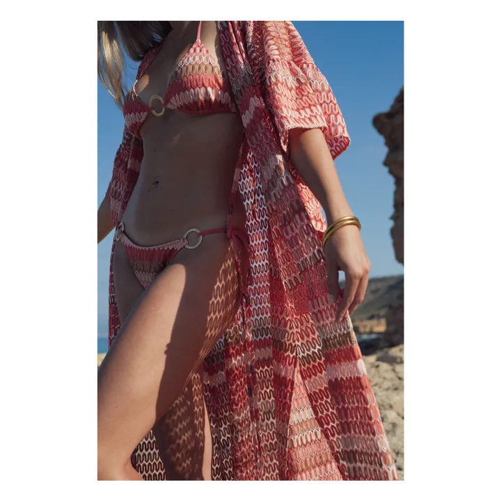 Caftan Sunset Crochet | Coral- Product image n°1