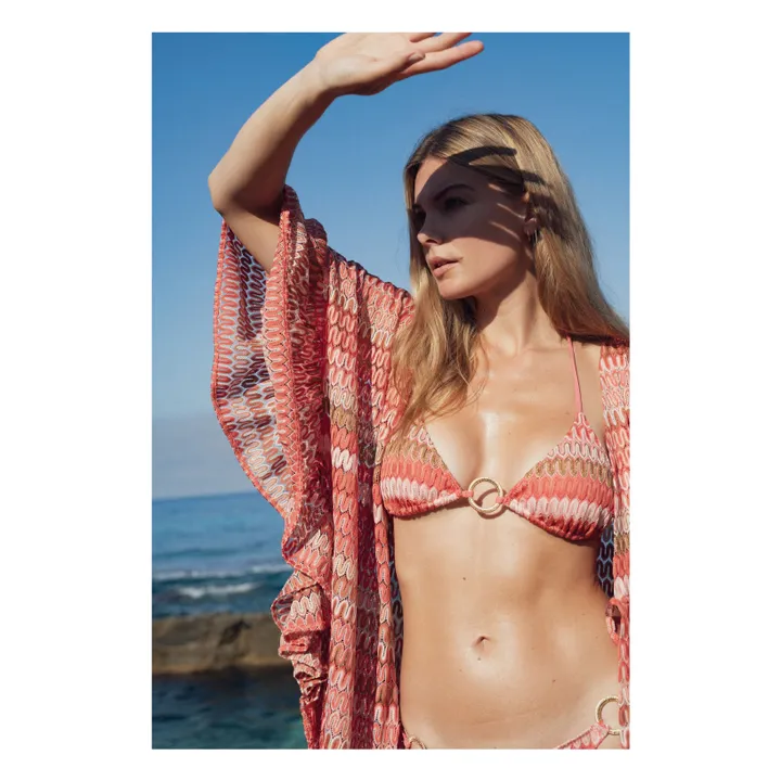 Caftan Sunset Crochet | Coral- Product image n°2