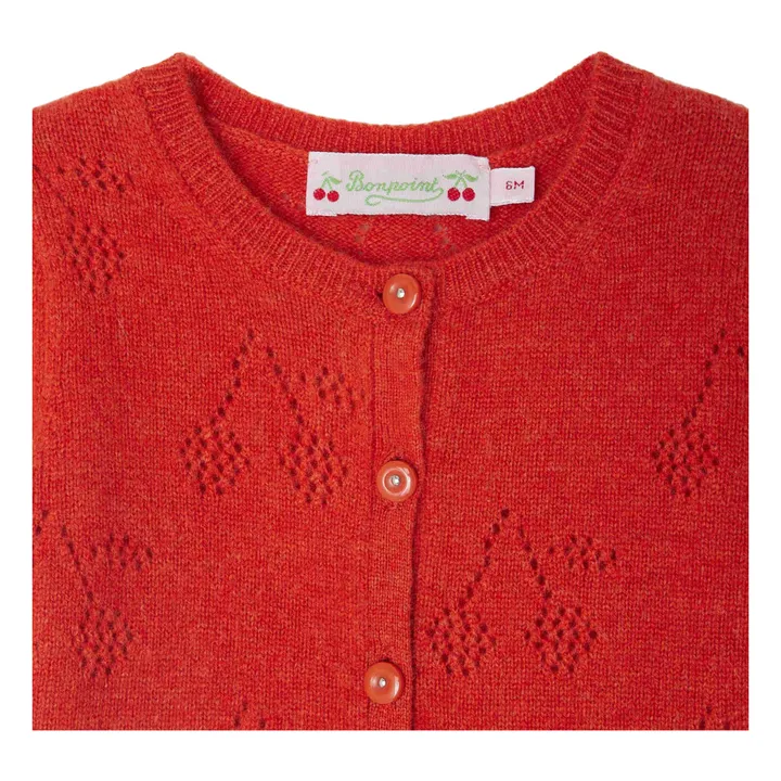Cardigan Josiane Cachemire | Orange- Image produit n°2