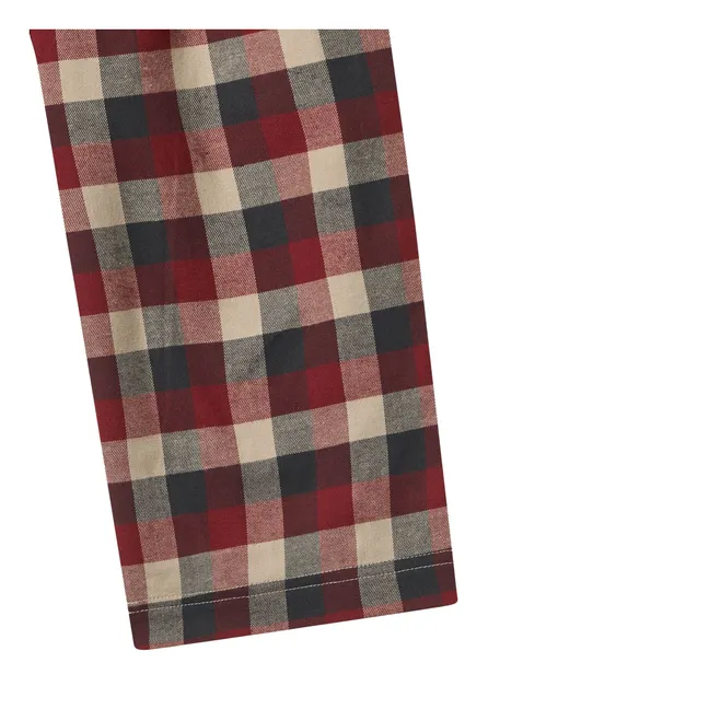 Pantalones a cuadros de algodón orgánico Sasha | Rojo
