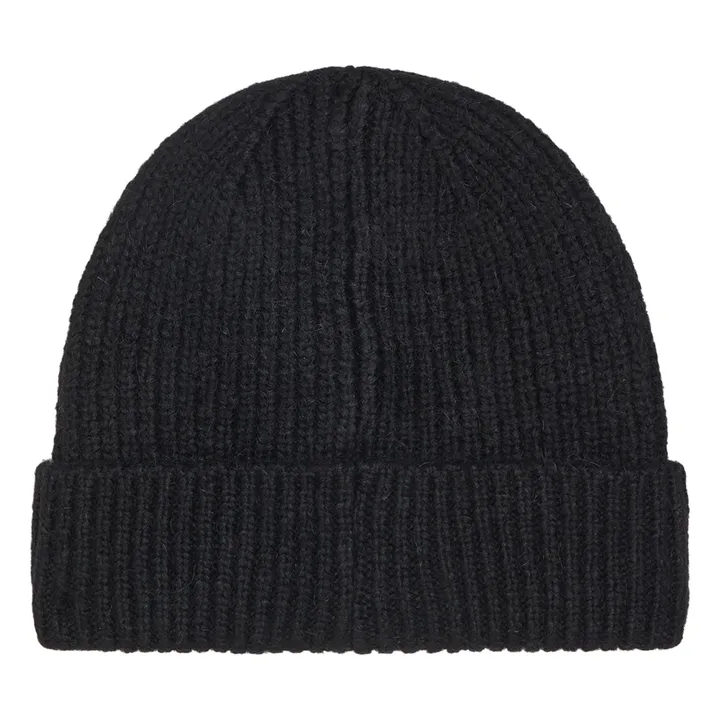 Bonnet Elia Laine et Alpaga | Noir- Image produit n°1