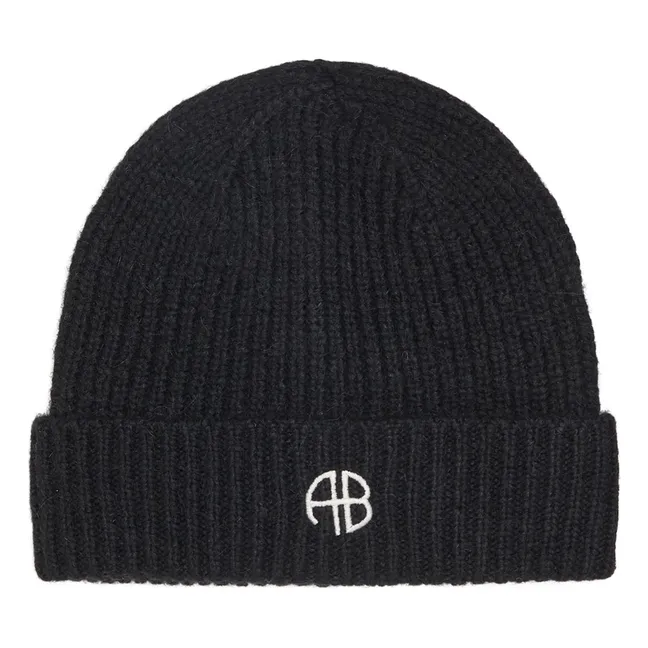 Bonnet Elia Laine et Alpaga | Noir