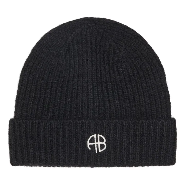 Bonnet Elia Laine et Alpaga | Noir- Image produit n°0