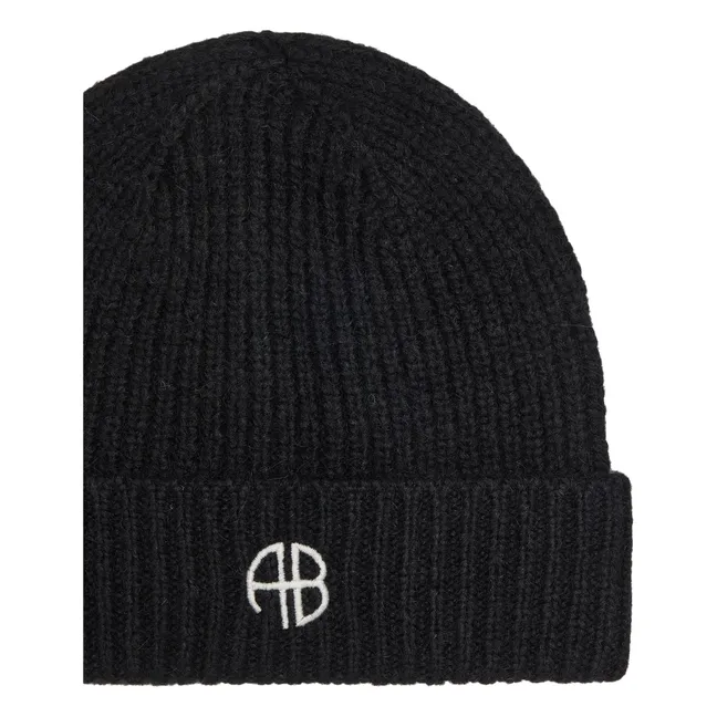 Gorro de lana y alpaca Elia | Negro