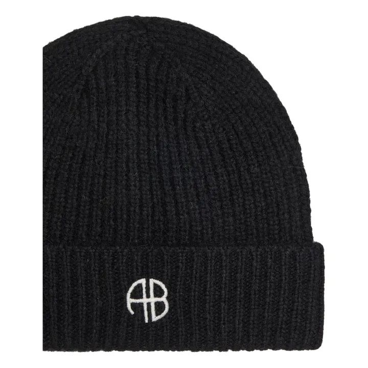 Bonnet Elia Laine et Alpaga | Noir- Image produit n°2