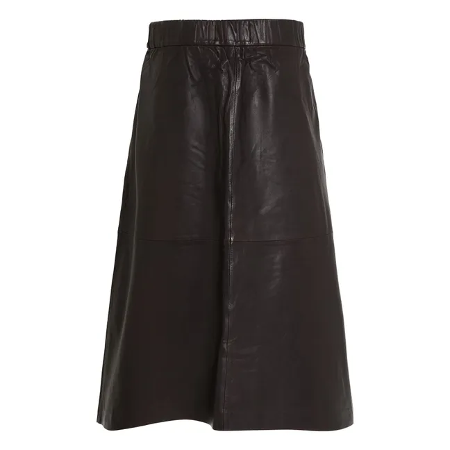 Jupe Claude Cuir | Marron
