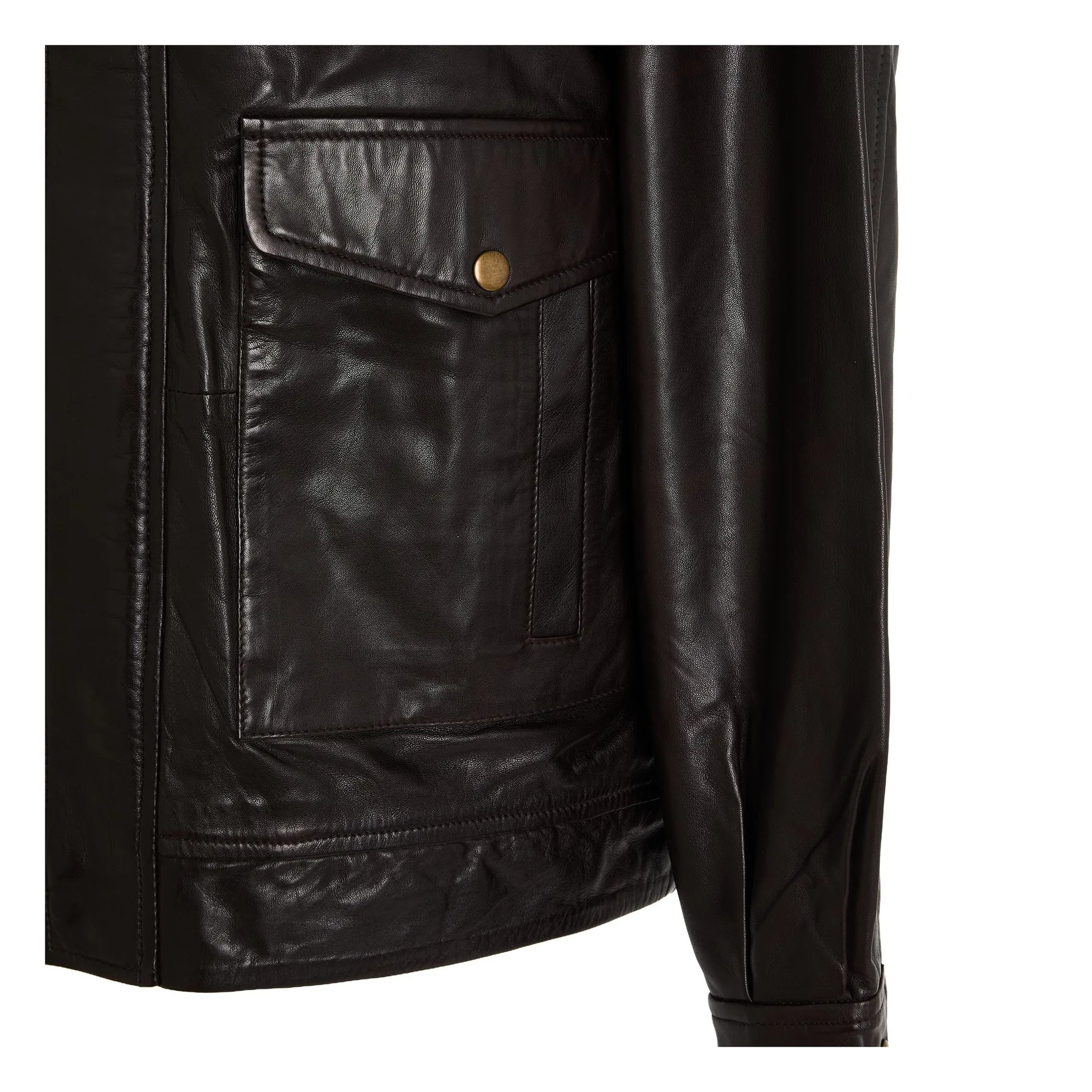 Blouson Edgar Cuir | Marron- Image produit n°2