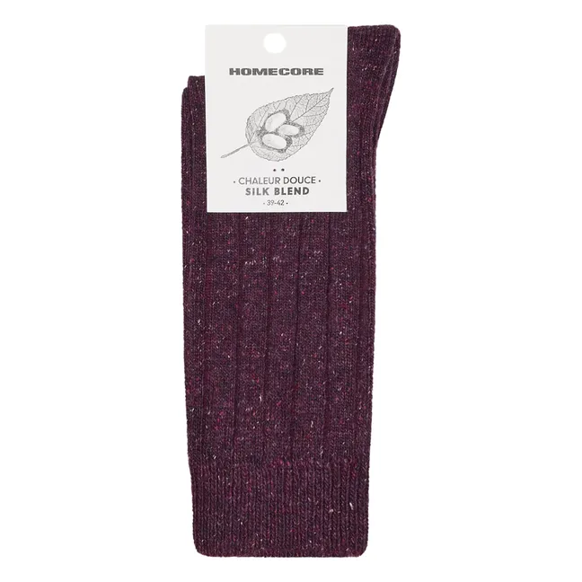 Chaussettes Laine-Soie | Violet