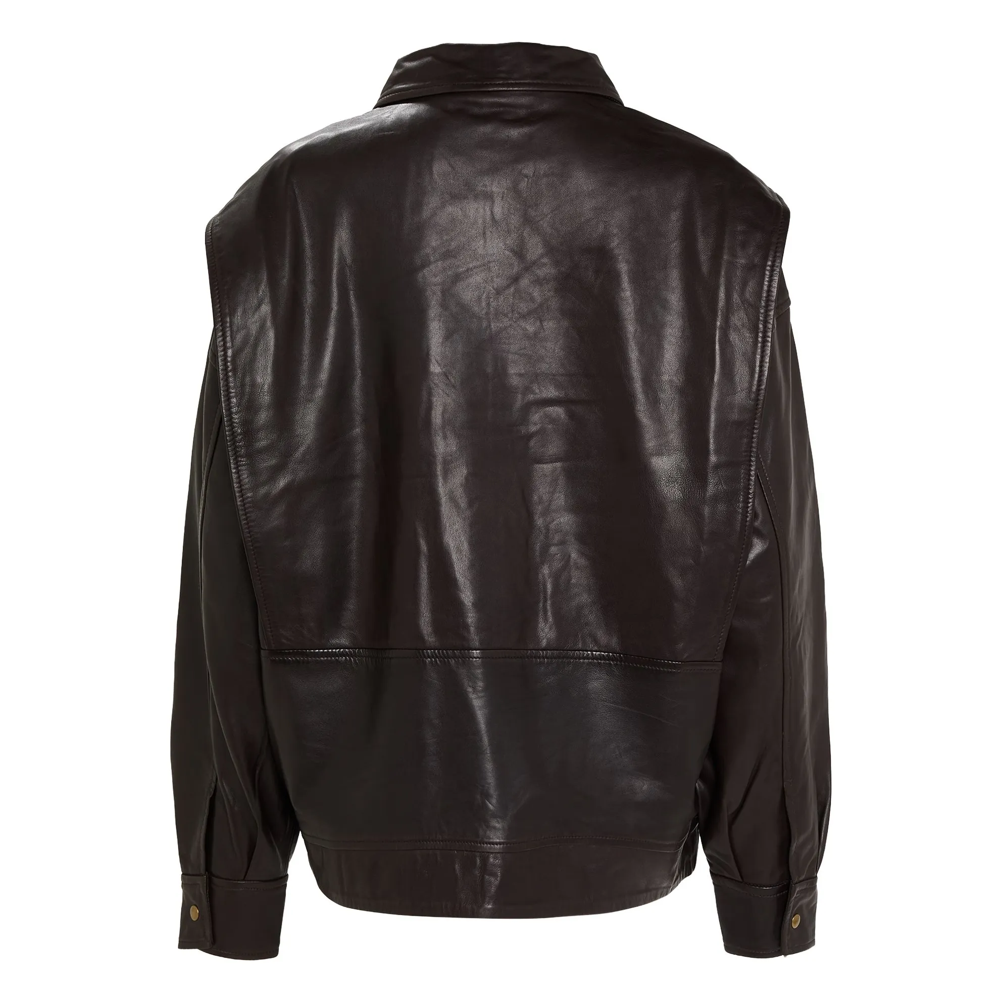 Blouson Edgar Cuir | Marron- Image produit n°1