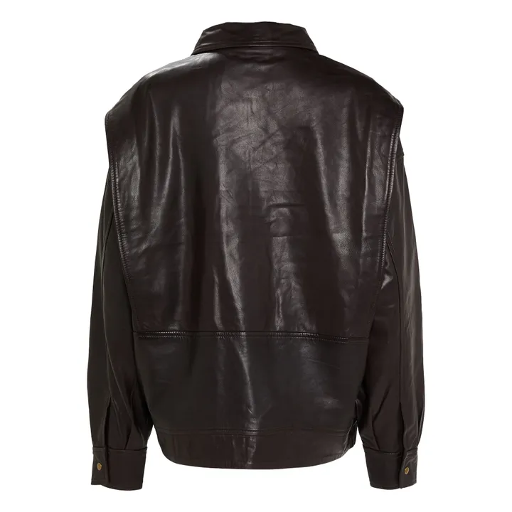 Blouson Edgar Cuir | Marron- Image produit n°1