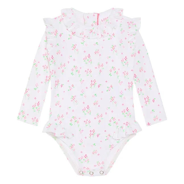 Maillot de Bain 1 Pièce Suzanna Surfer Fleuri | Blanc