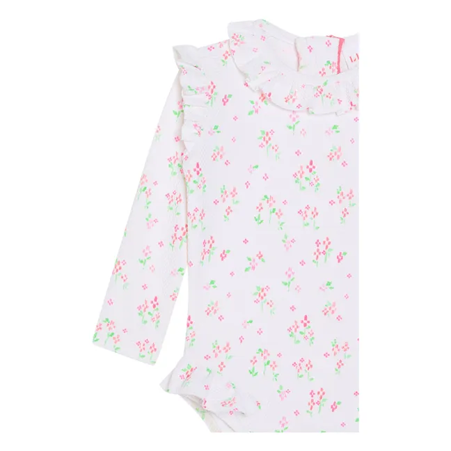 Maillot de Bain 1 Pièce Suzanna Surfer Fleuri | Blanc