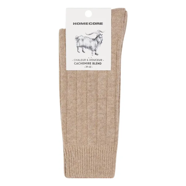 Calze in cachemire | Marrone chiaro