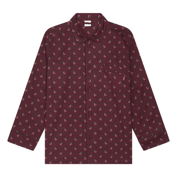 Chemise Pyjama Cherry | Bleu marine- Image produit n°0