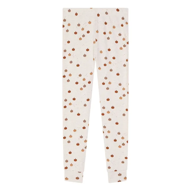 Pyjama Côtelé Citrouilles Coton Bio | Gris