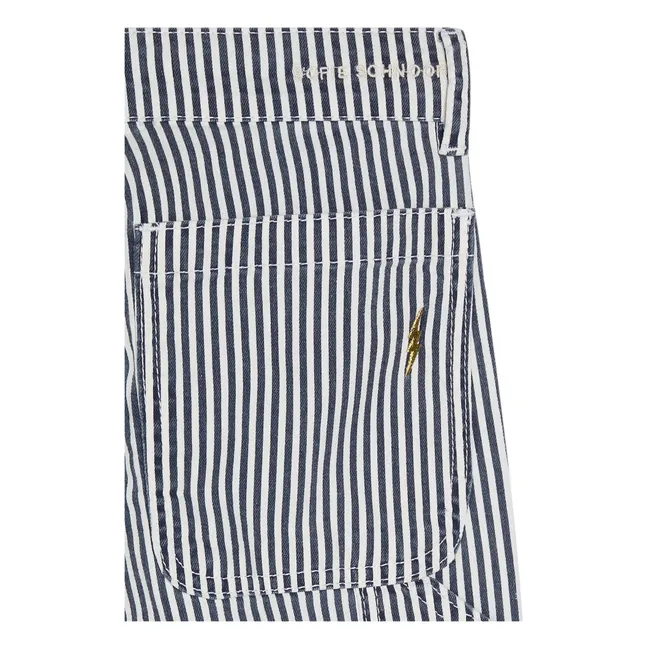 Pantalon Gittesy Rayé | Bleu marine