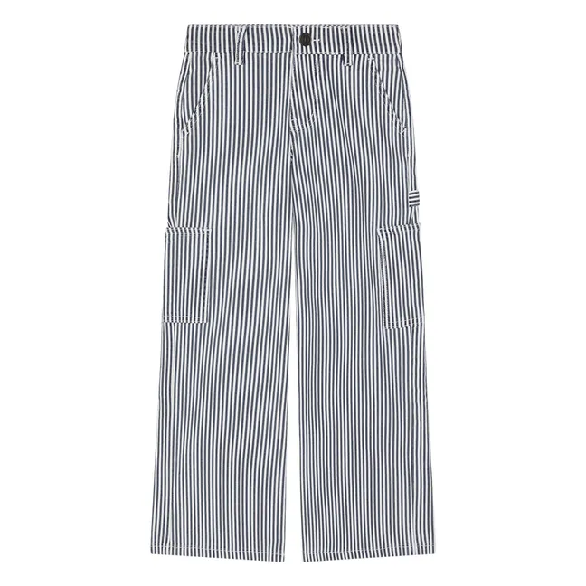 Pantalones de rayas de cortesía | Azul Marino