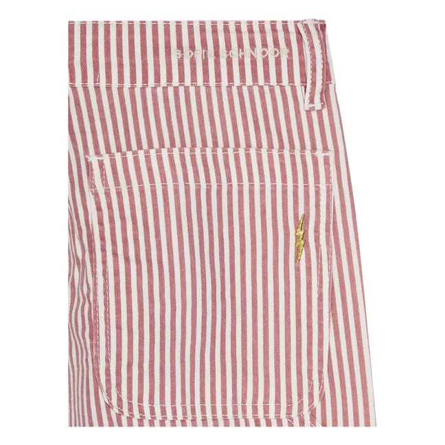 Pantalones de rayas de cortesía | Rojo